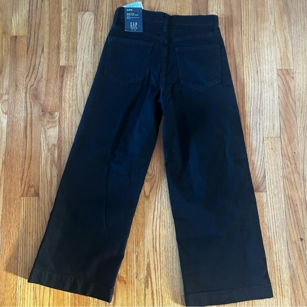 Gap High Rise Wide Leg Crop - size 4R - Picture 2 of 4